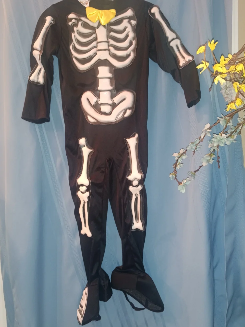 Skeleton Glow 4pc Jumpsuit-Kids Unisex Costume